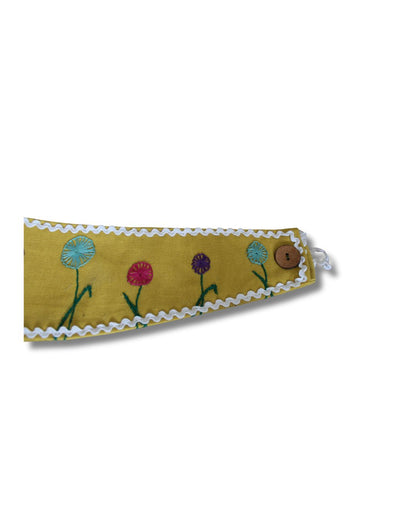 Flower Embroided Curtain Holder